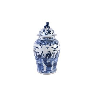 Handmade Temple Decorative Jar with 8 Immortals Motif | Bed Bath & Beyond