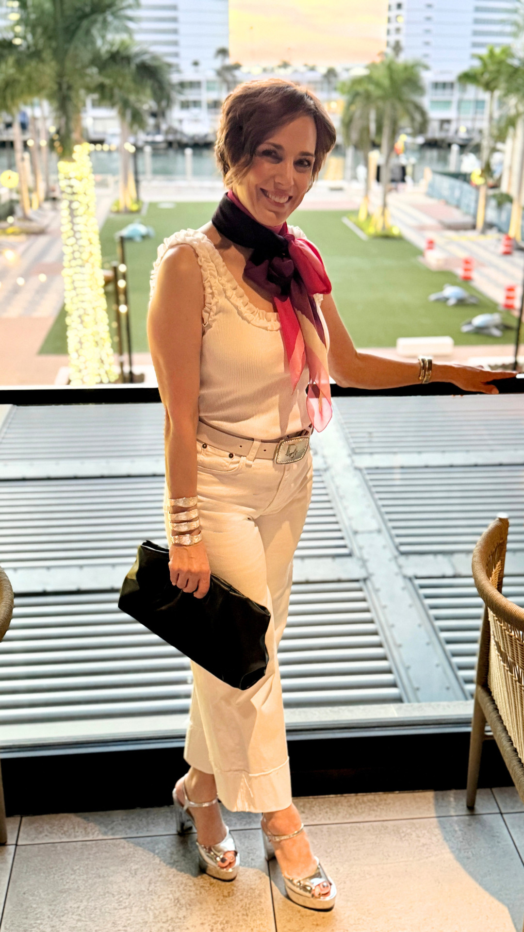 All-white night out vibe. 

 #LTKootd #LTKOver40