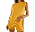 ZESICA Women's Summer Two Piece Sweater Lounge Sets 2024 Casual Knit Trendy Tunic and Shorts Outf... | Amazon (US)