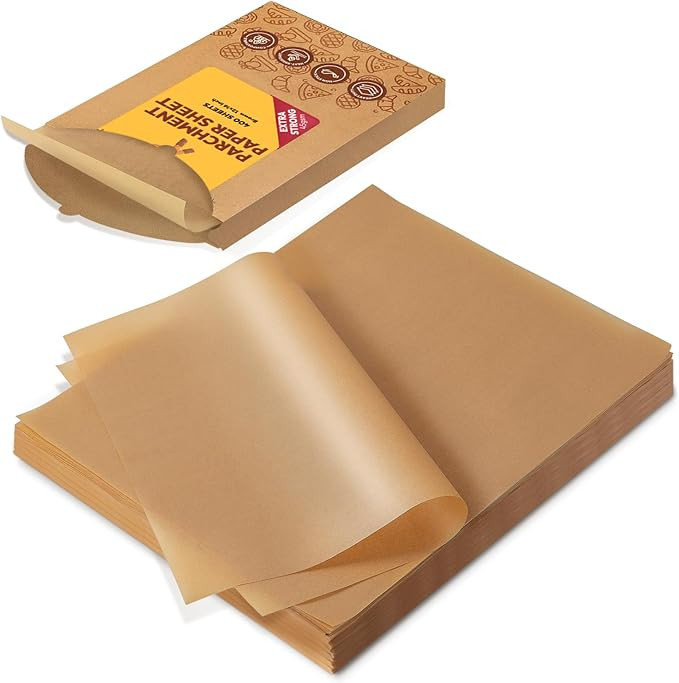 Katbite 400PCS Unbleached Parchment Paper Sheets, 12 x 16 IN Pre-Cut Baking Parchment, Heavy Duty... | Amazon (US)
