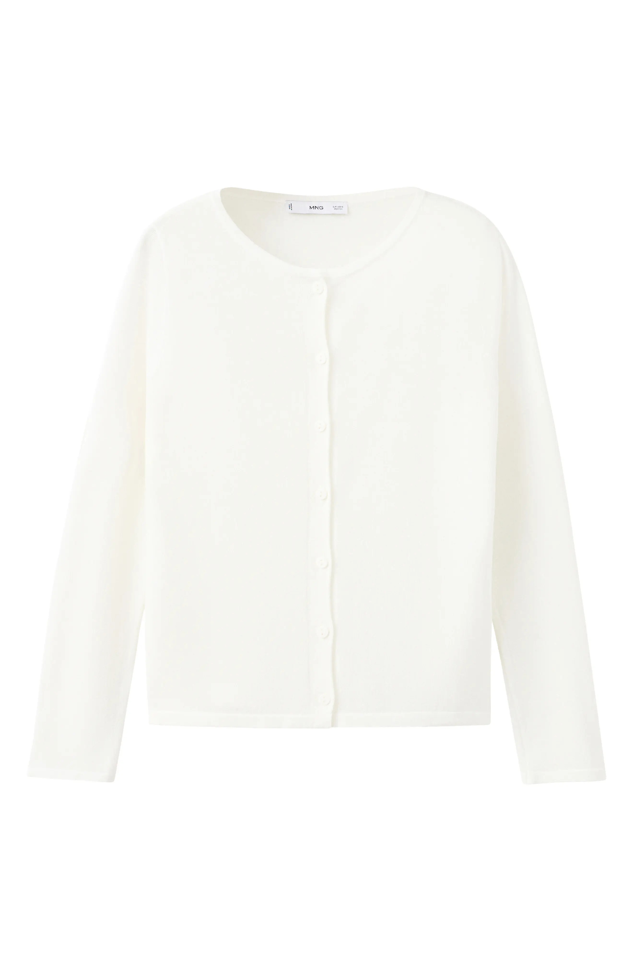 MANGO Fine Knit Crewneck Cardigan (Women) | Nordstrom | Nordstrom