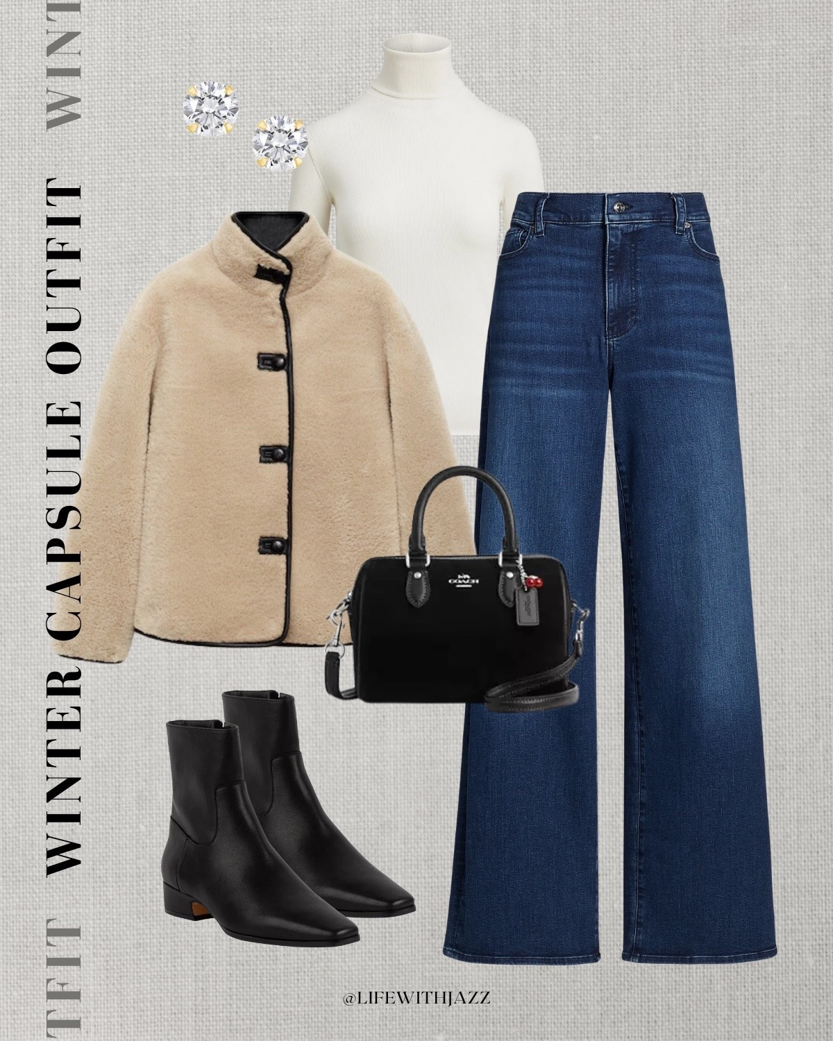 Winter capsule 2026 

Neutral / classic style / wool coats / sherpa jacket / puffer jacket / jeans / boots / wool skirt / cashmere sweaters / wc26

#LTKootd
