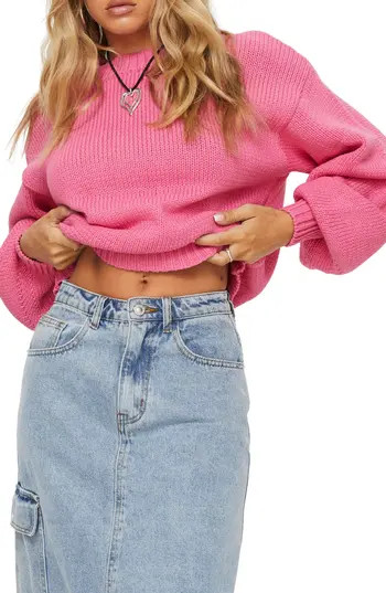 Princess Polly Harmony Balloon Sleeve Sweater in Pink at Nordstrom Rack, Size Medium/large | Nordstrom Rack