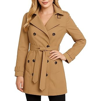 Jessica Simpson Womens Trench Coat - Lightweight Belted Softshell Jacket - Polar Fleece Lined Hoo... | Amazon (US)