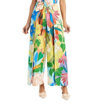 Mestiza New York Chloe Primrose Floral High Waist Wide Leg Wrap Pants | Dillard's | Dillard's