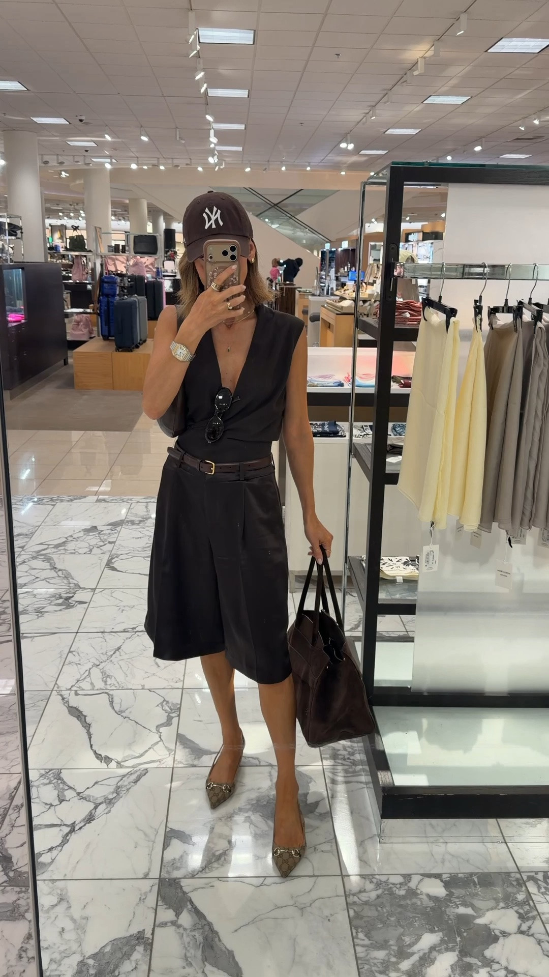 OOTD - got so many compliments on this outfit! Size 2 on satin Bermuda shorts, fits oversized xs top

#LTKootd #LTKgrwm #LTKOver40