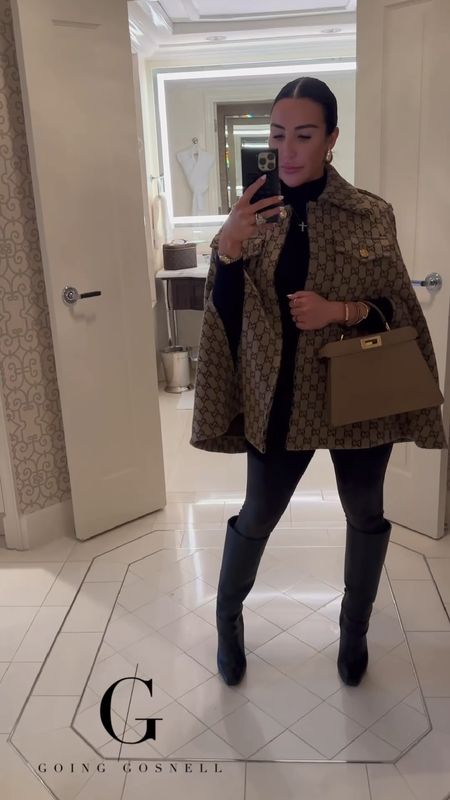 This cape is perfect for a chilly day! Found it in multiple colors and styles. Every detail of this look is linked (minus the bag)
🏷️ Gucci Cape Vacation Outfits Staycation Date Night 


#LTKstyletip #LTKSeasonal #LTKVideo