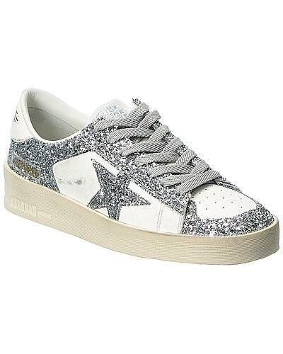 Stardan Glitter & Leather Sneaker | Gilt