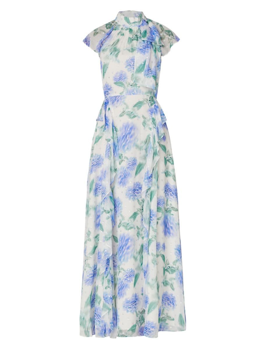 Astreri Floral Cap-Sleeve Maxi Dress | Saks Fifth Avenue