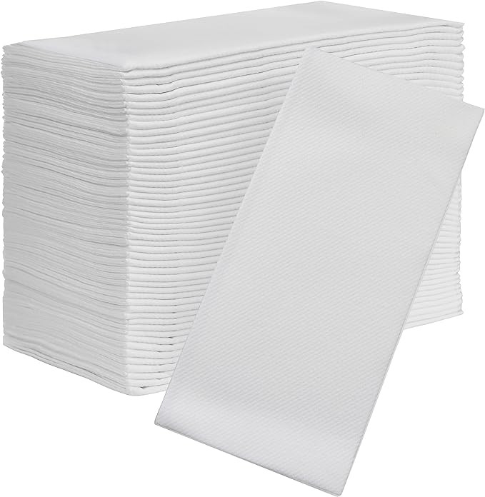 AMERICAN HOMESTEAD Paper Napkins - White Disposable Linen-Like Dinner Napkins - Restaurant-Qualit... | Amazon (US)