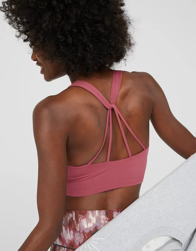 OFFLINE Real Me Strappy Back Longline Sports Bra | American Eagle Outfitters (US & CA)