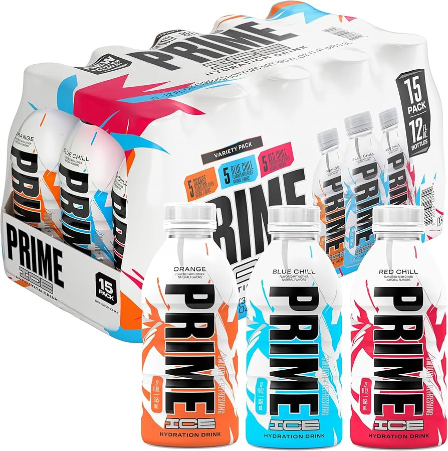 Prime ICE Hydration Variety Pack Smooth & Refreshing Low-Calorie Sports Drink with 10% Coconut Wa... | Amazon (US)
