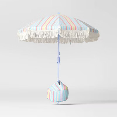 6' Striped Umbrella - Sun Squad™ | Target