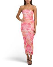 Abstract Floral Tub Mesh Dress | TJ Maxx