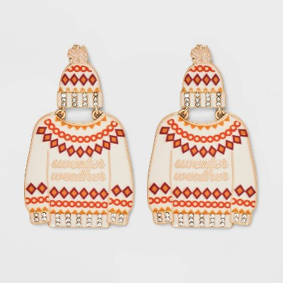 SUGARFIX by BaubleBar "Cozy As Can Be" Drop Earrings - Pink | Target