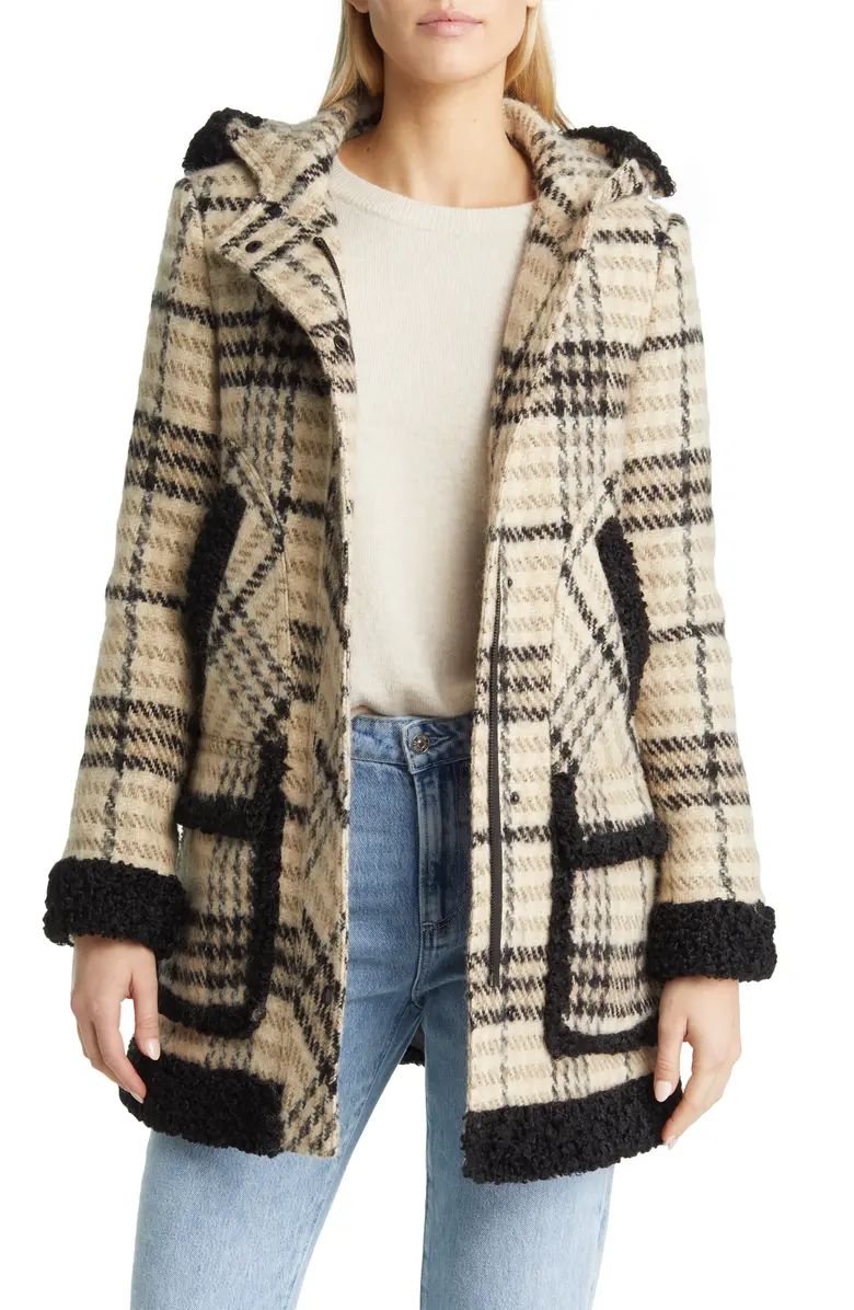 Plaid Hooded Duffle Coat | Nordstrom