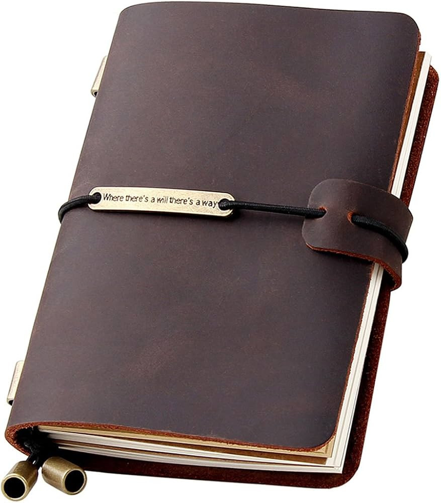Robrasim Refillable Handmade Travelers Notebook, Leather Travel Journal Notebook for Men & Women,... | Amazon (US)