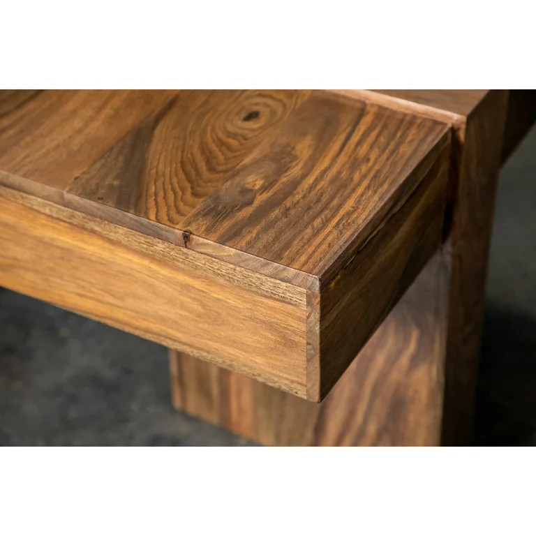 Samira Wooden Square Coffee Table Natural Sheesham - Walmart.com | Walmart (US)
