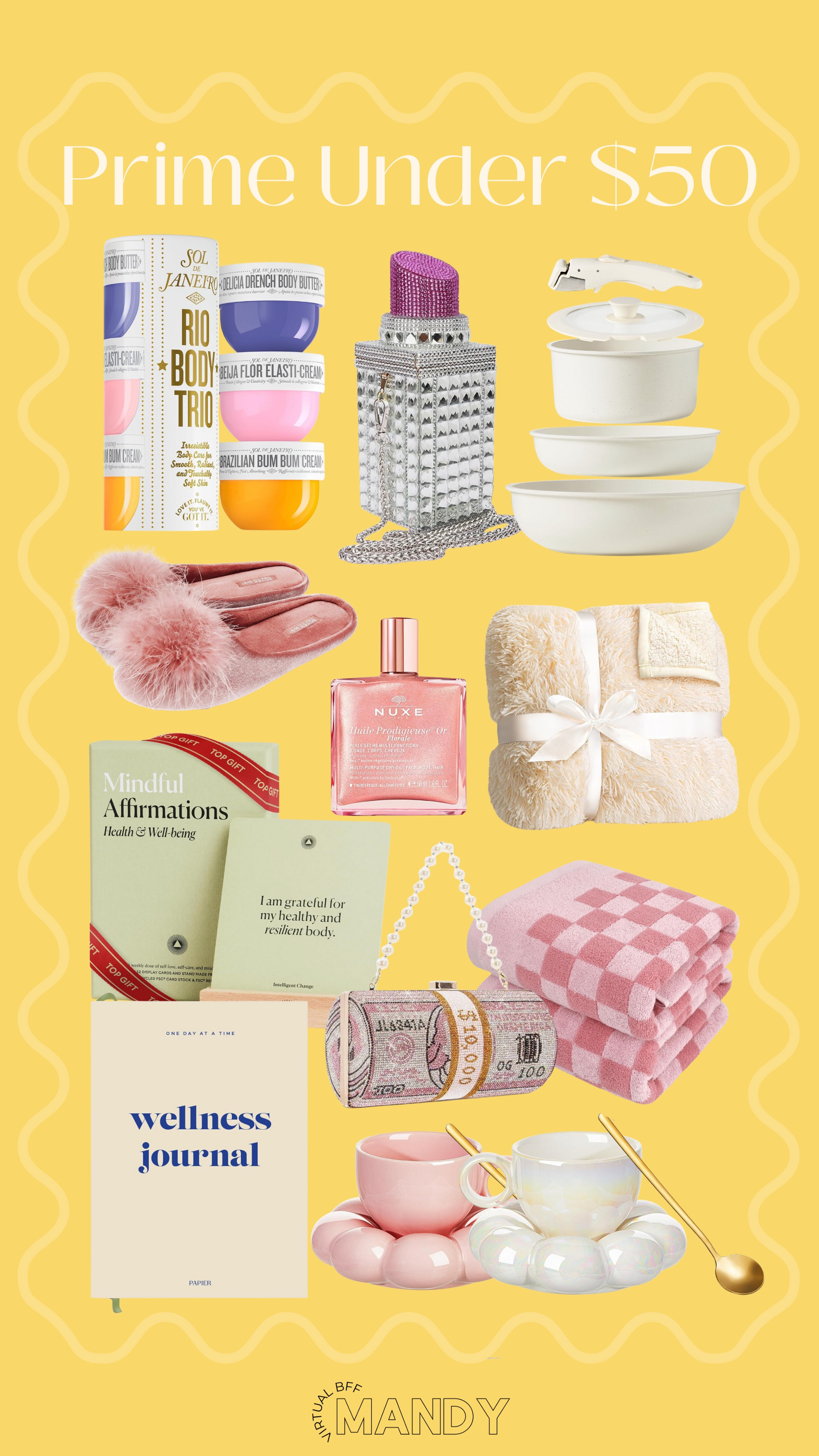 Prime Under $50! 

Amazon Prime - prime gifts - holiday gift guide - under 50 - blanket - gift inspo - purse - lotion 

#LTKGiftGuide #LTKHoliday