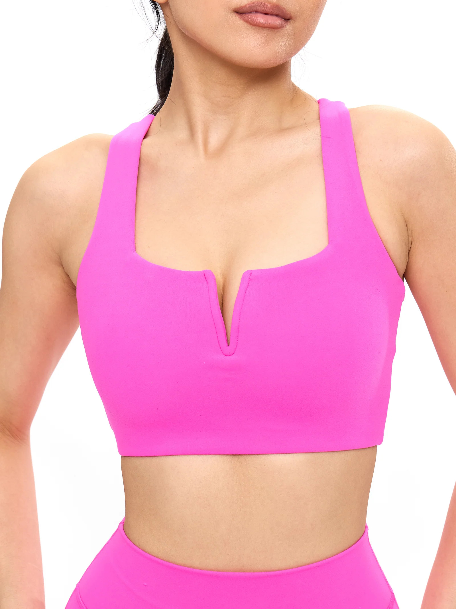 Nubre Notch Sports Bra - Candy Crush Pink | Buffbunny