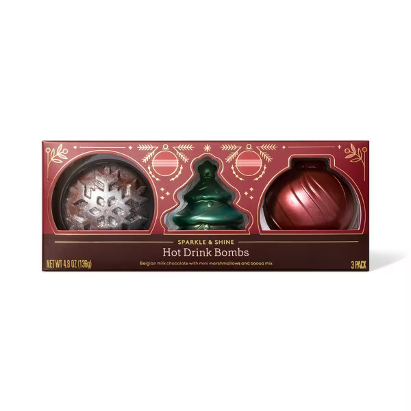 Christmas Sparkle & Shine Hot Drink Bombs - 4.8oz - Favorite Day™ | Target