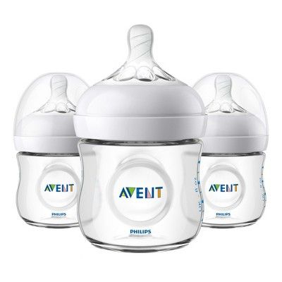 Philips Avent Natural Baby Bottle - Clear - 4oz - 3pk | Target