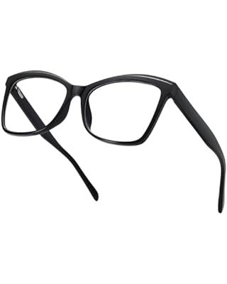 Women's Oversized Blue Light Blocking Glasses, Trendy Big Cat Eye Computer Gaming Eyeglasses Anti... | Amazon (US)