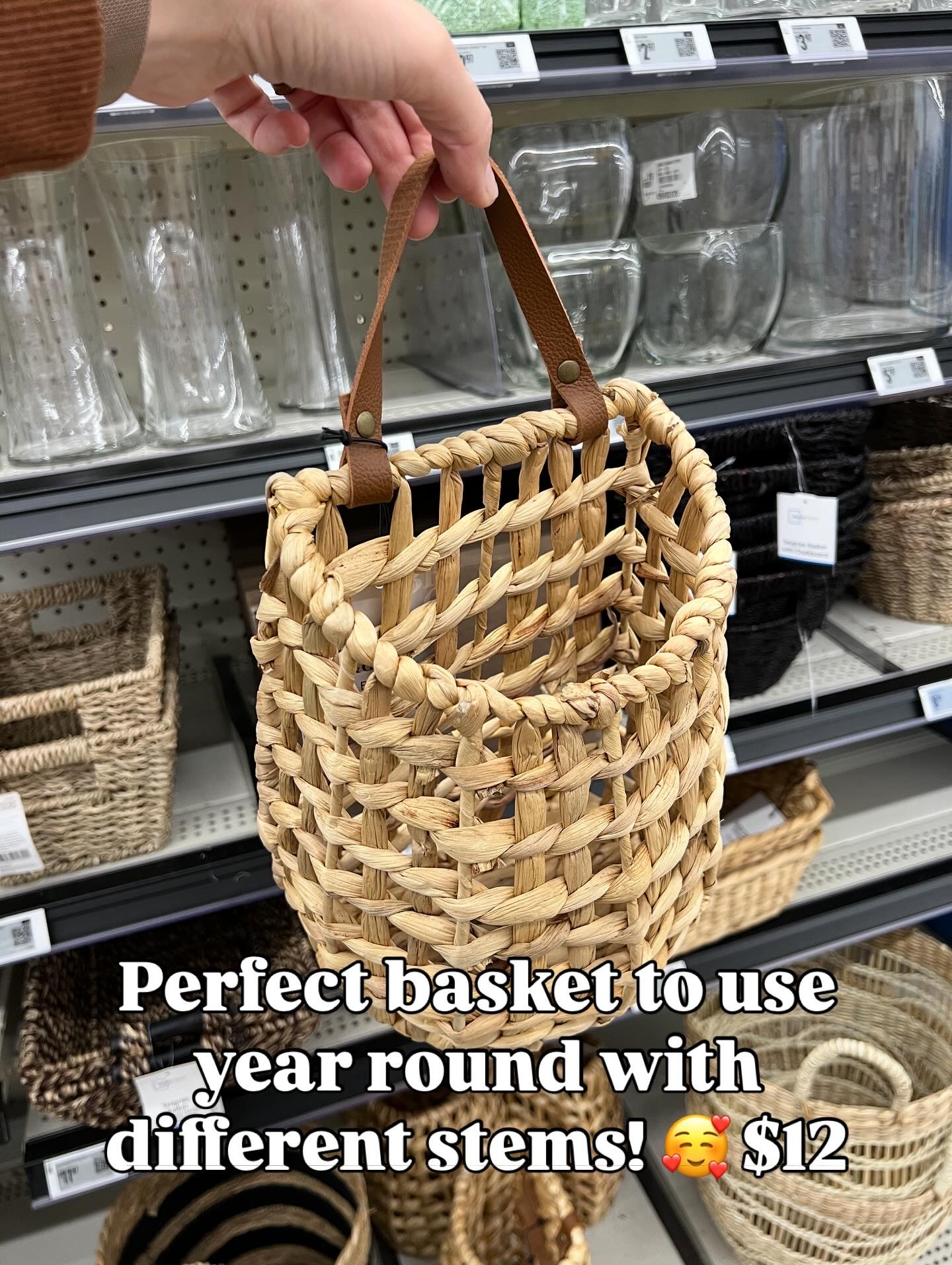 I get more excited about home finds these days than anything lol! Love this hanging basket, hang indoors or on a covered front door with seasonal stems etc. Great price too!!

#LTKFindsUnder50 #LTKHome