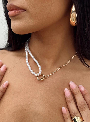 Centennial Heart Necklace Gold | Princess Polly US