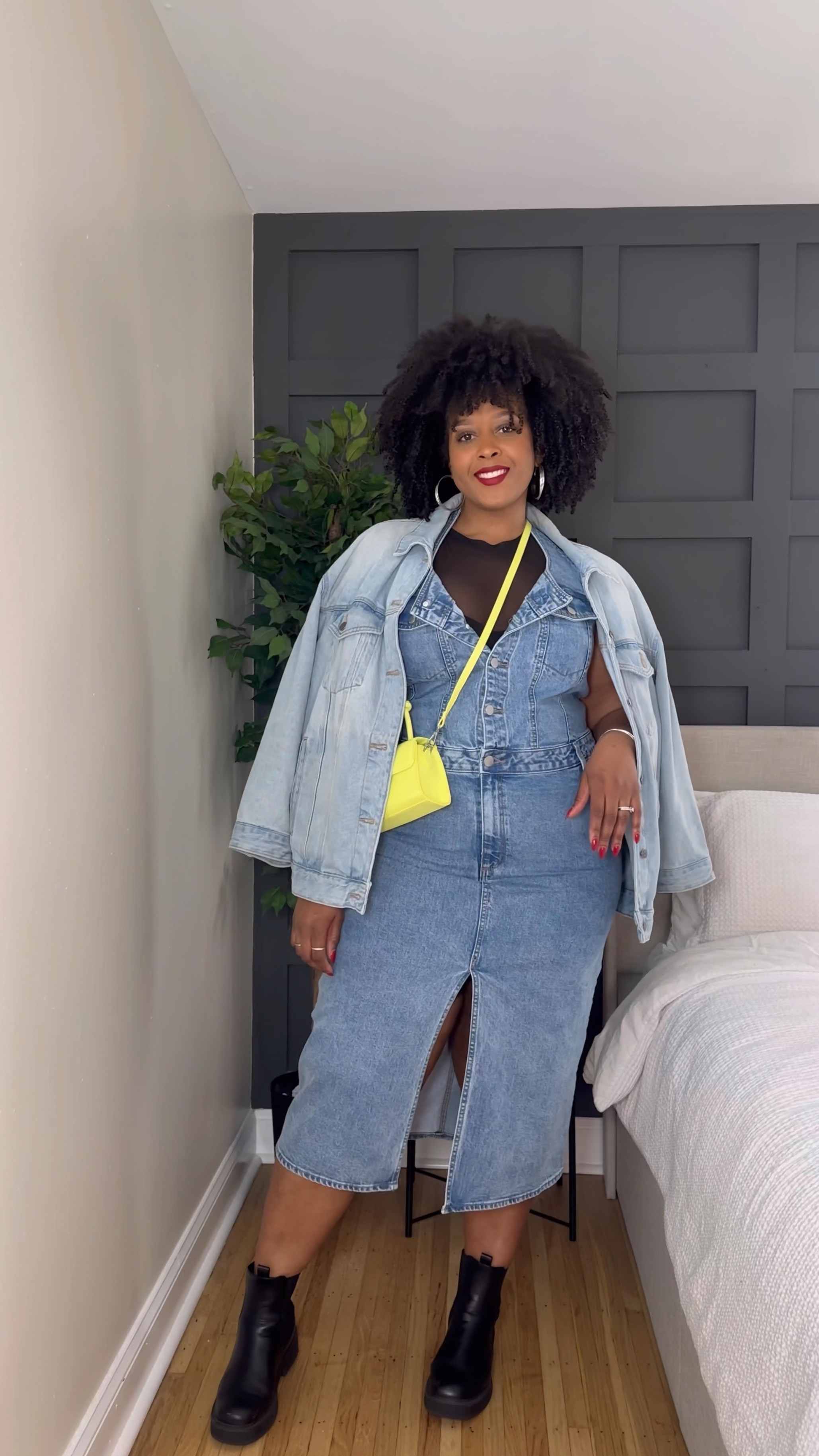 Denim on denim will forever be a vibe. ✨
Also, I can’t believe the fit on this dress! It’s available in sizes 00 - 30!

I’m 5’10” and wearing a size 17 in the dress (typically a size 16). I’m wearing size XL in the jacket.

Would you wear this look? 

#LTKFestival #LTKstyletip #LTKplussize