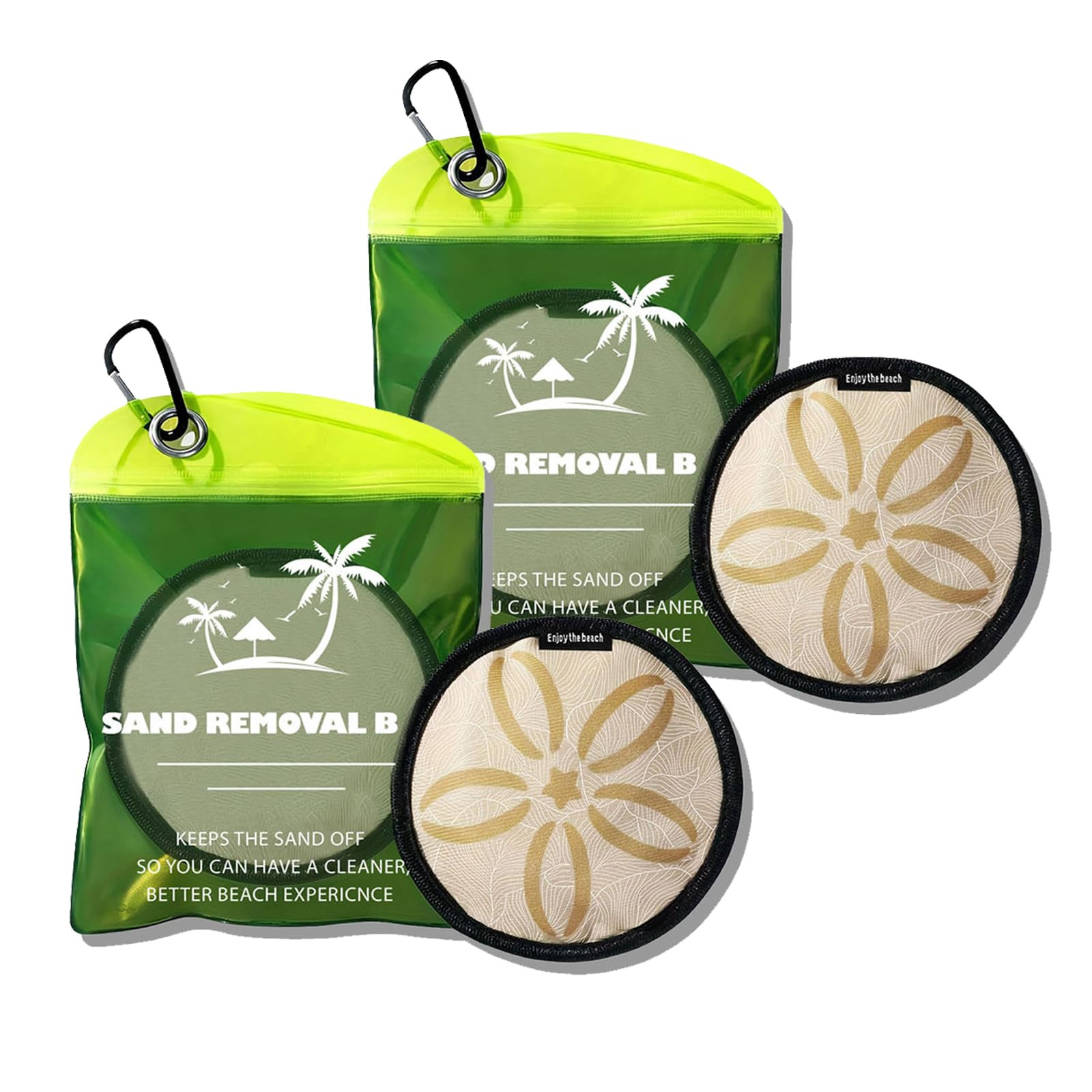 2-Pack Natural Corn Essence Beach Sand Remover - Double Value Beach & Pool Essentials | Talc-Free... | Amazon (US)