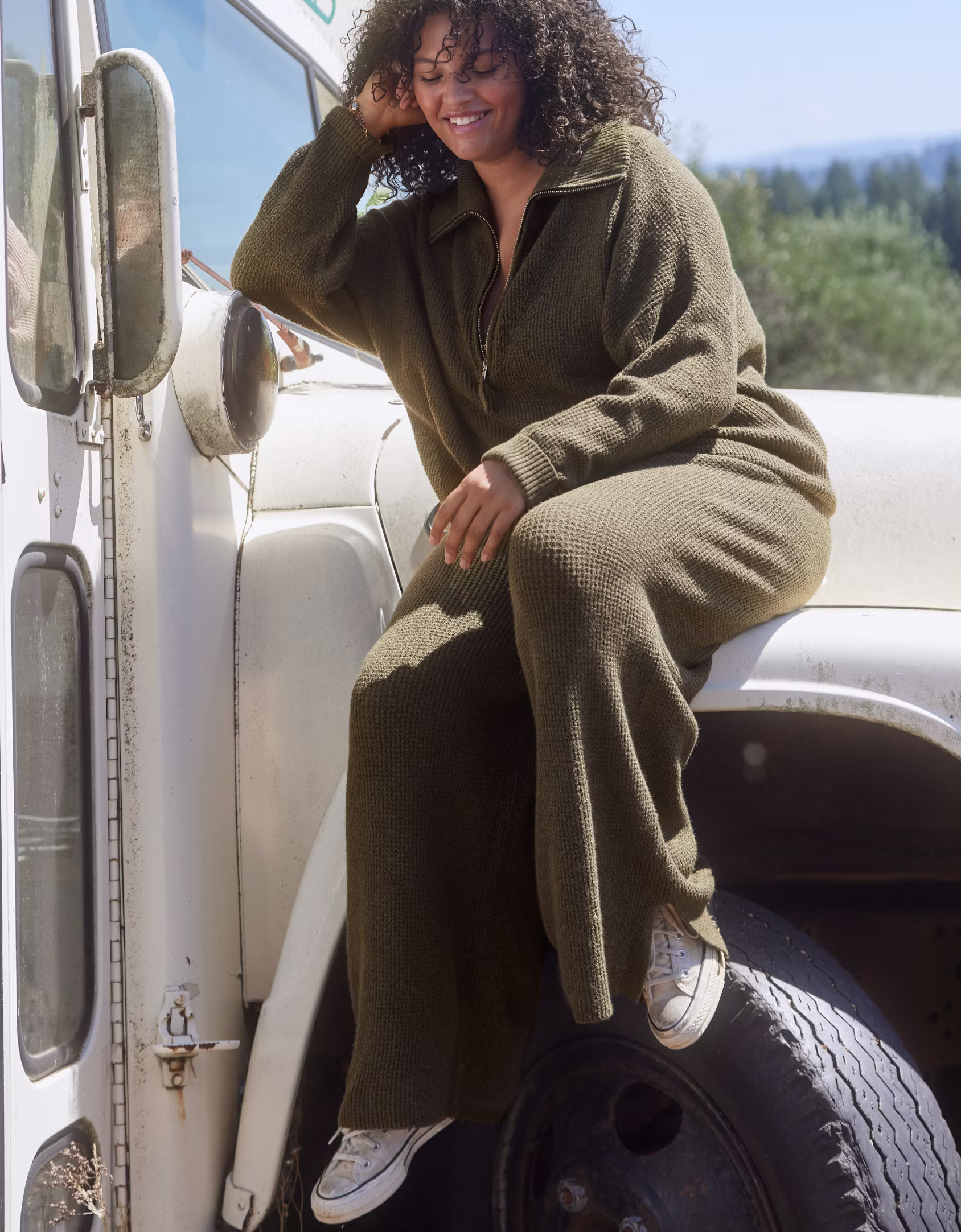 Aerie CozyUp Waffle Skater Pant | American Eagle Outfitters (US & CA)