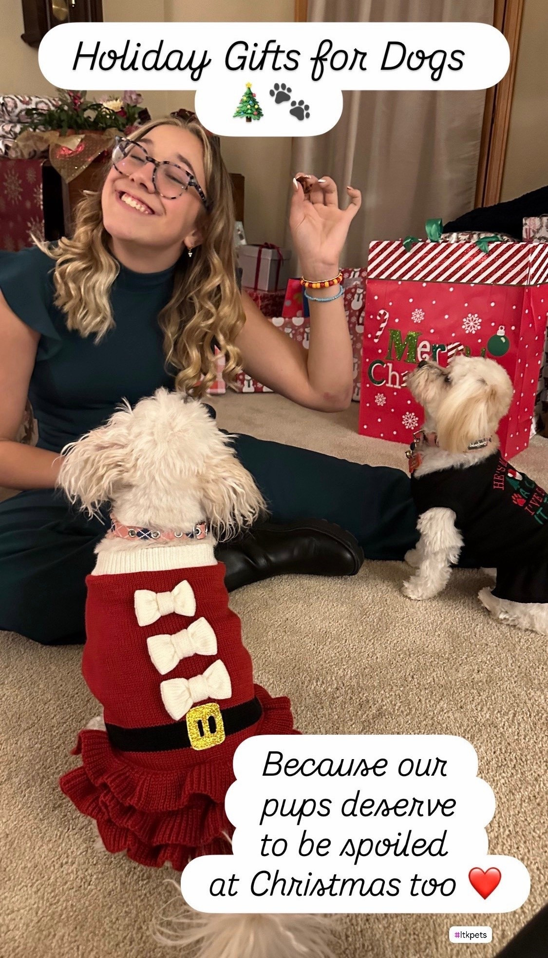 Holiday Gifts for Dogs 🎄🐾
Because our pups deserve to be spoiled at Christmas too ❤️ From festive sweaters and cozy outfits to fun toys and cute accessories, these are my favorite holiday gift ideas for dogs.

Perfect for Christmas morning, holiday photos, stocking stuffers, and dog moms who love including their pup in the festivities 🐶🎁

holiday gifts for dogs
Christmas gifts for dogs
dog holiday outfits
dog Christmas sweater
pet holiday gifts
dog stocking stuffers
gifts for dog lovers
festive dog outfits

#holidaydog
#christmasdog
#doggifts
#petgifts
#dogsofinstagram
#dogmomlife
#festivedog
#dogholiday
#ltkfinds
#ltkgiftguide
#ltkholiday
#ltkpets 


#LTKSaleAlert #LTKFindsUnder50