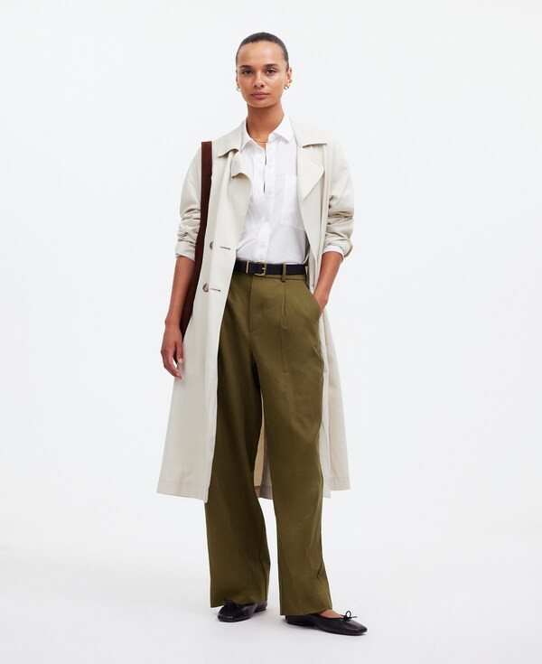 Slouchy Straight Pants in Drapey Twill | Madewell