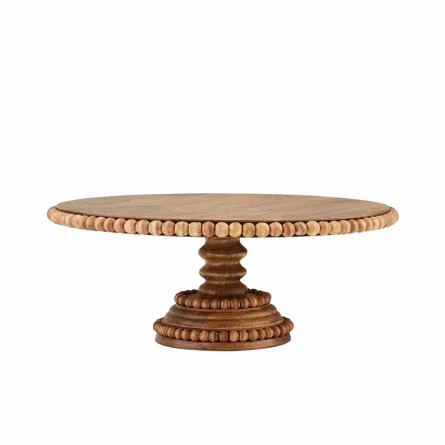 Mud Pie™ Mud Pie Beaded Wood Cake Stand | Wayfair | Wayfair North America