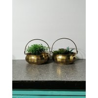 Brass Mid Century Planter Set | Etsy (US)