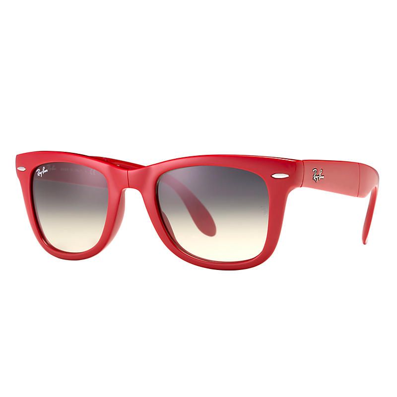 Ray-Ban Wayfarer Folding Classic Red Sunglasses, Gray Lenses - Rb4105 | Ray-Ban (US)