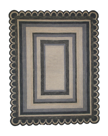 7x9 Wool Scallop Edge Hooked Rug | TJ Maxx