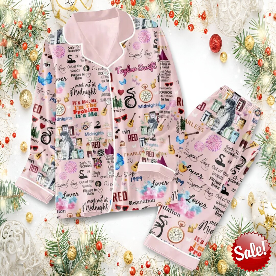 Taylor Pajamas Set, Swifti Tour Womens Pajamas Set, Swifti Pajamas For Party, Taylor Eras Tour Pa... | Etsy (US)