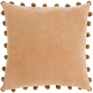 Sophus Velvet Camel Feather Down or Poly Filled Throw Pillow 20-inch - On Sale - Overstock - 1807... | Bed Bath & Beyond
