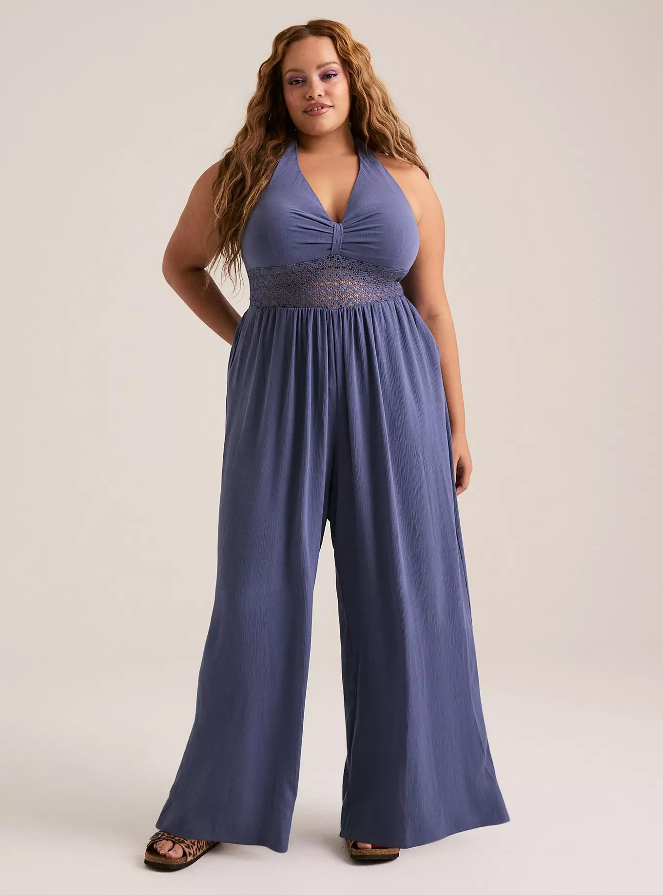 Festi Halter Jumpsuit with Lace Detail | Torrid (US & Canada)