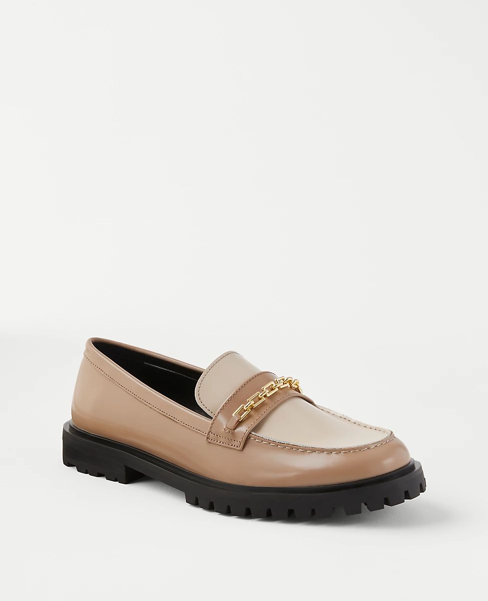Chain Leather Loafers | Ann Taylor (US)
