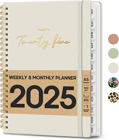 2025 Planner - Weekly and Monthly Planner, January 2025 to December 2025, Hardcover 2025 Calendar... | Amazon (US)