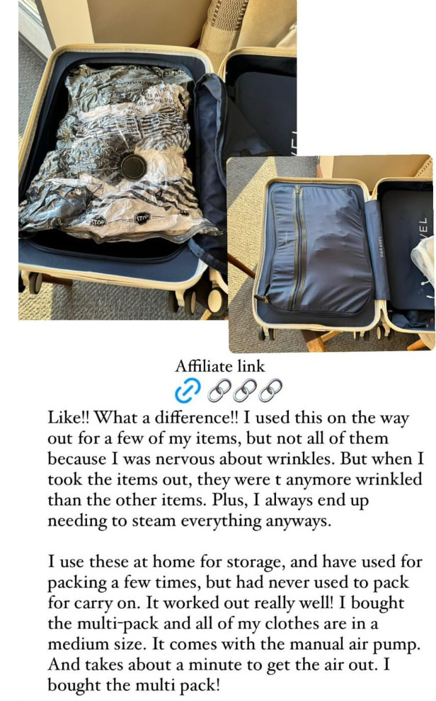 These bags can be used for at home storage but can also save you so much space when traveling! 

 #LTKHome #LTKPlusSize #LTKTravel