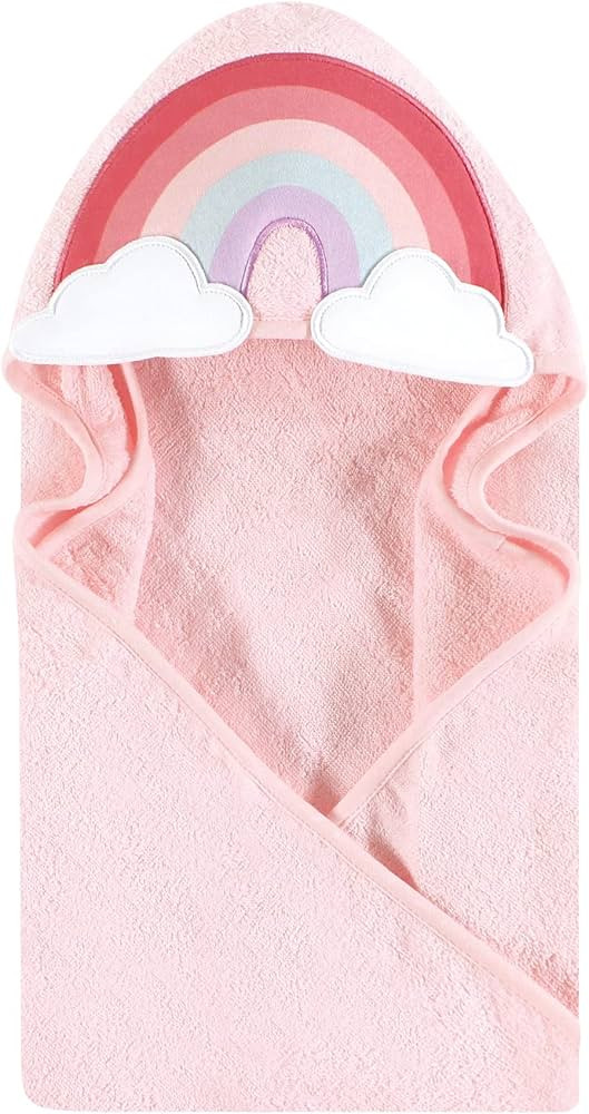 Hudson Baby Unisex Baby Cotton Animal Face Hooded Towel, Rainbow, One Size | Amazon (US)