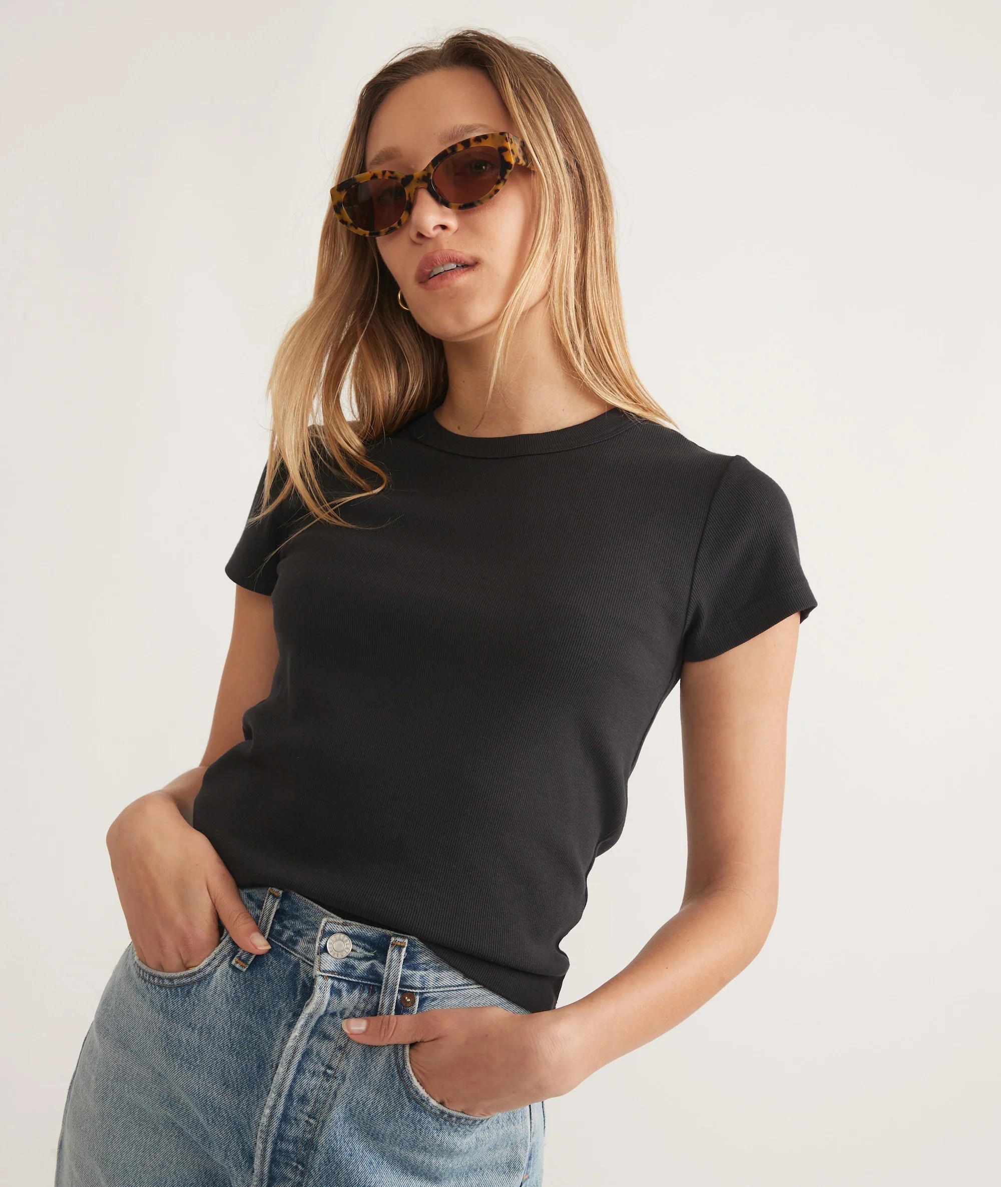 Lexi Rib Sun-In Crew Tee | Marine Layer