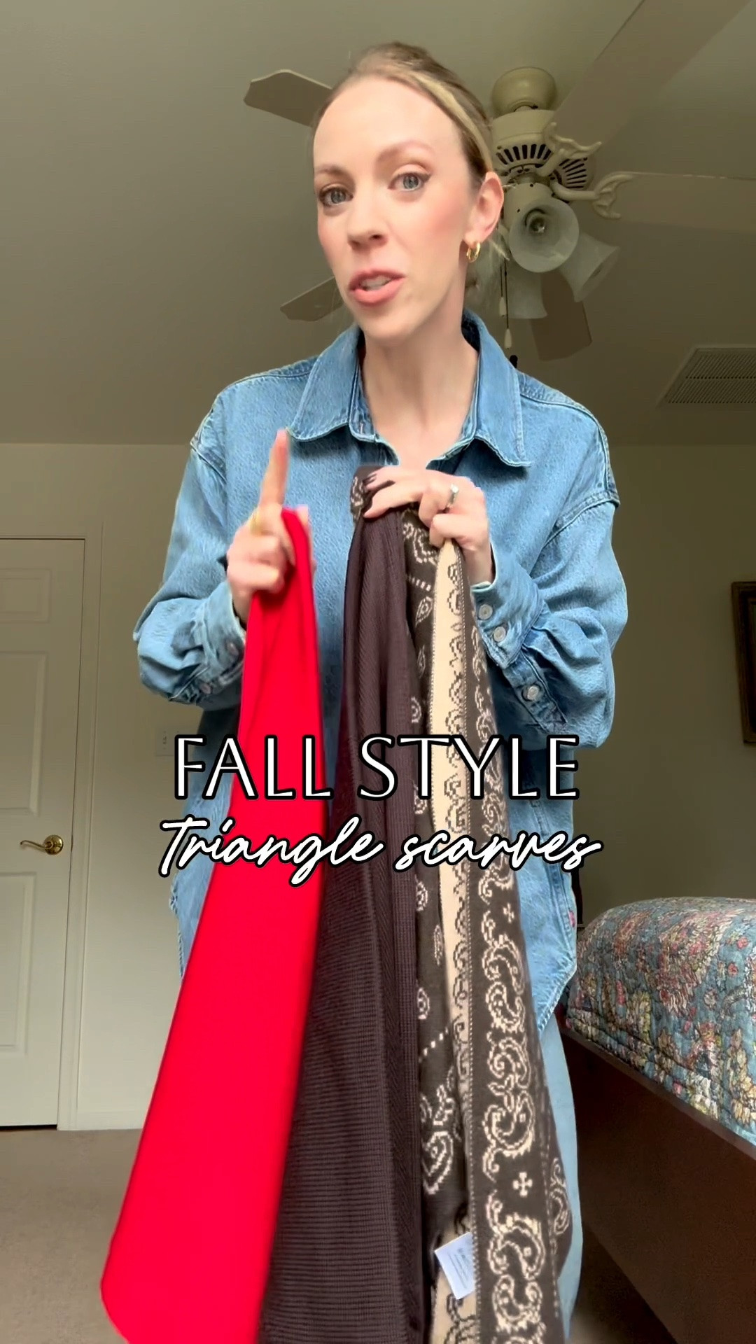 Triangle scarves are a must-have accessory for fall! The shape makes styling so effortless and chic