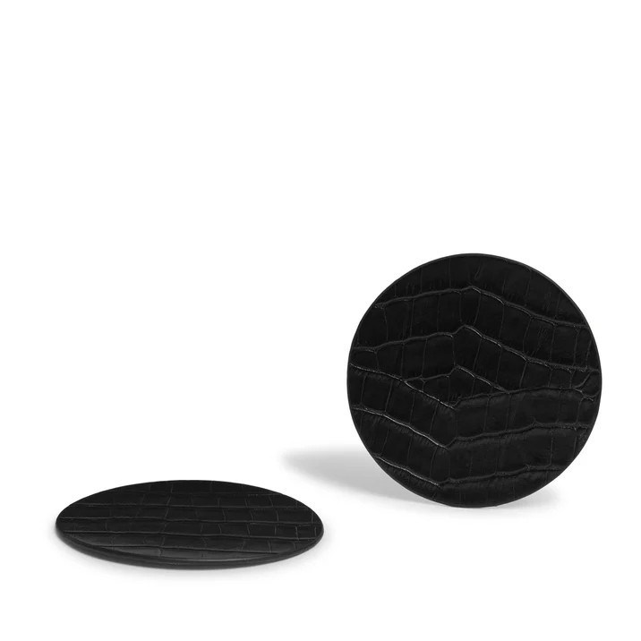 Modern Round Coaster Set | Leatherology
