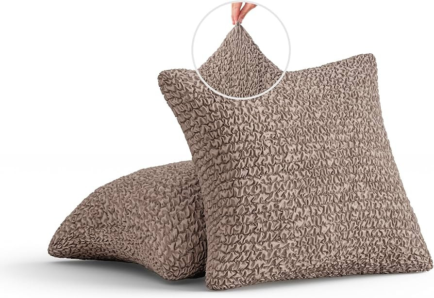 PAULATO BY GA.I.CO. Throw Pillow Cover - 18x18 Pillows Slipcover 2 pcs Set - Soft Polyester Fabri... | Amazon (US)