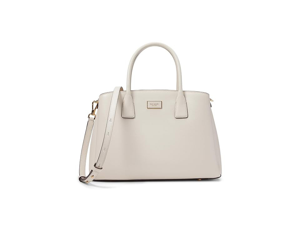 Kate Spade New York Serena Saffiano Leather Satchel (Parchment) Satchel Handbags | Zappos